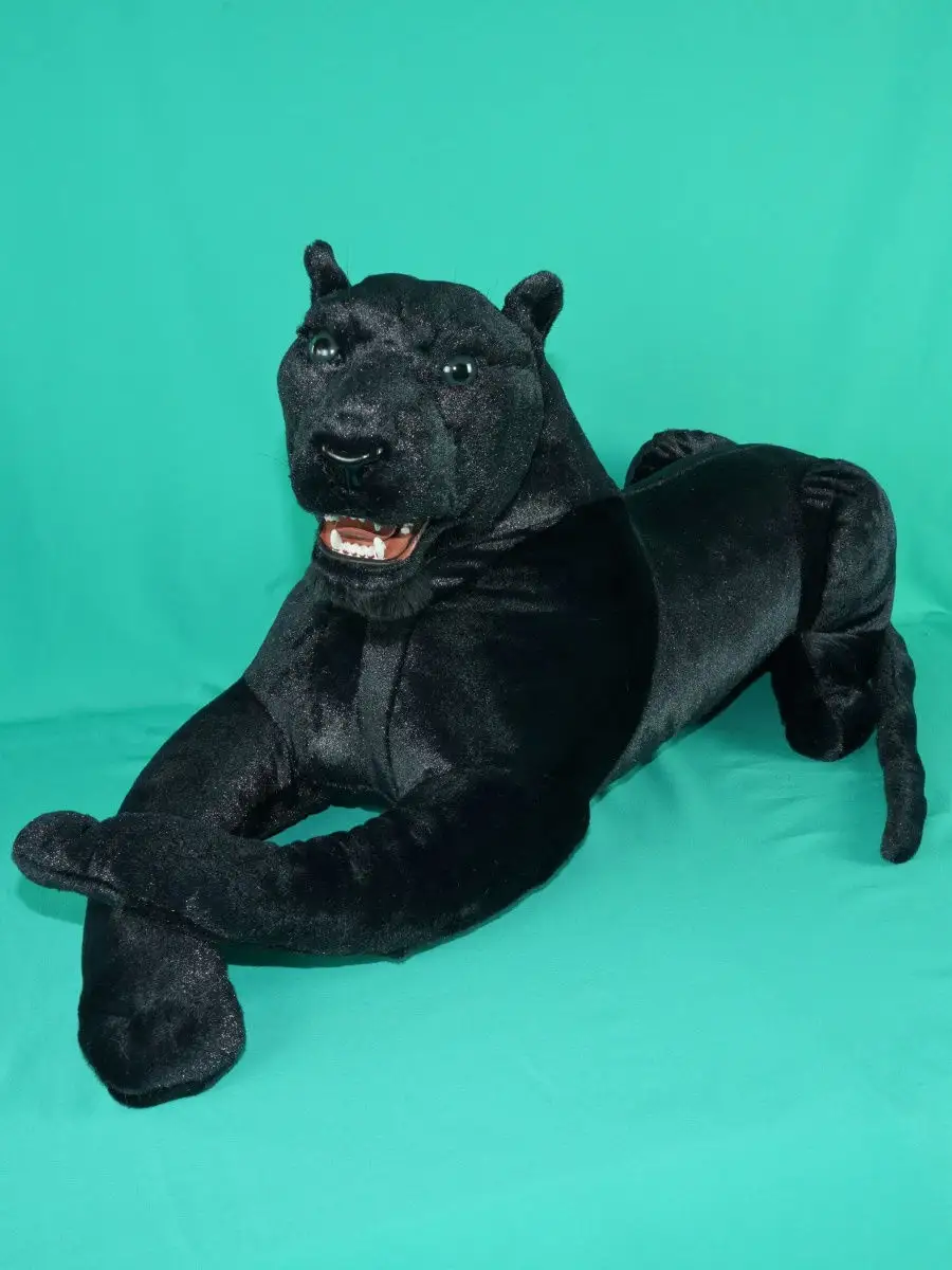 АКИМБО КИТ Большая реалистичная подарочная игрушка Черная Пантера 90 см