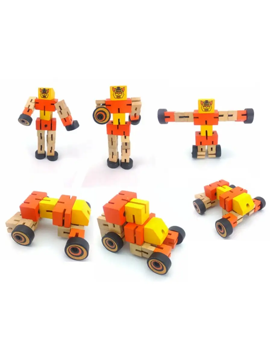 Игрушка из дерева - Робот - трансформер