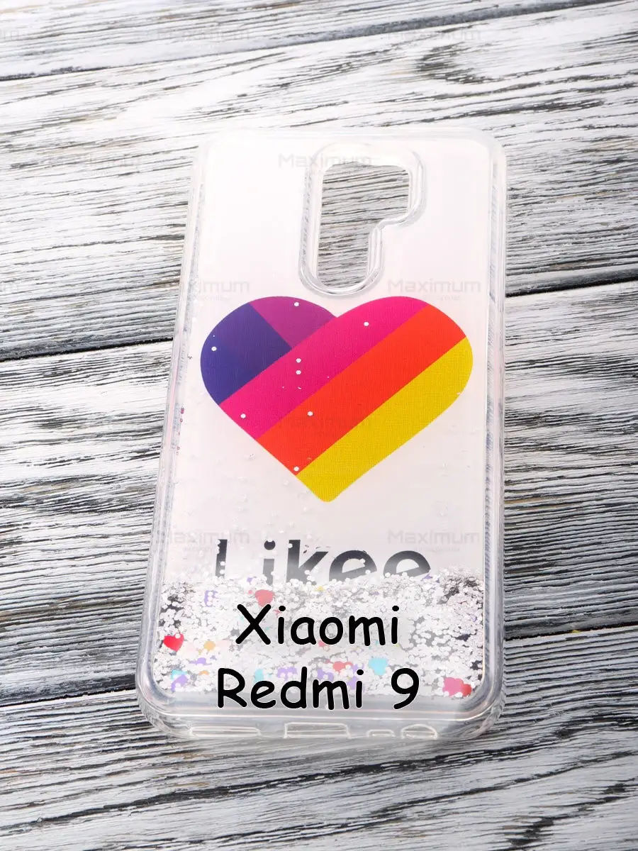 Чехол с переливающимися блестками внутри Xiaomi Redmi 9 Maximum 26237545  купить в интернет-магазине Wildberries