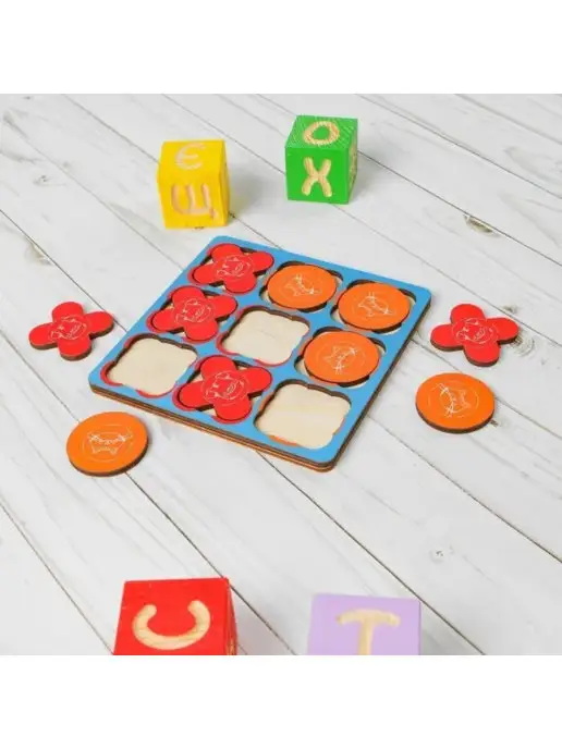 WoodLandToys Настольная развивающая игра-стратегия "Крестики-нолики", вариант, фото 2