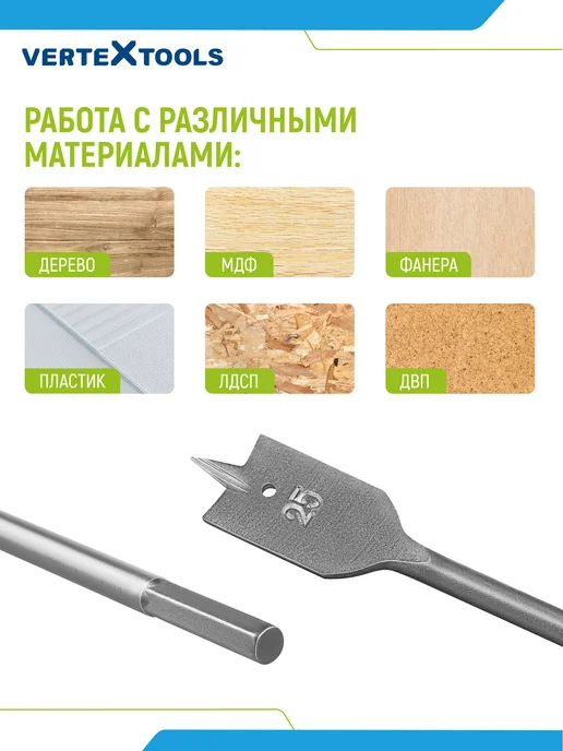 Vertextools Ступенчатые и фрезеровальные сверла набор 6 шт, вариант, фото 3