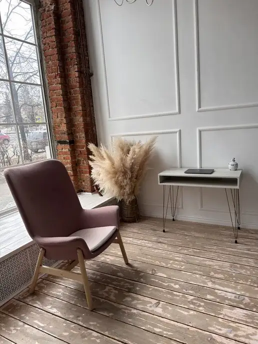 WOODSTEEL Стол письменный компьютерный лофт, белый, фото 3