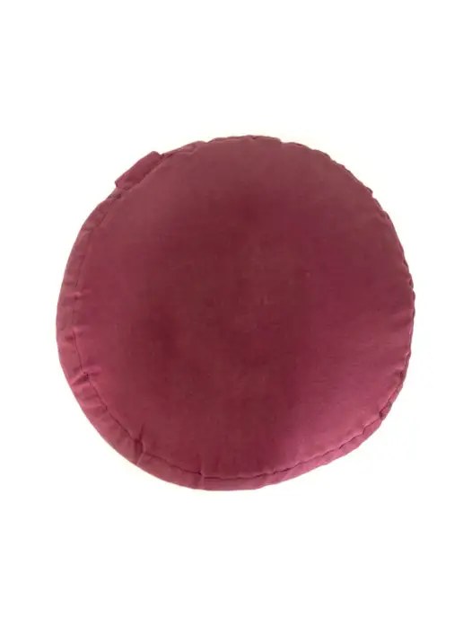 RamaYoga Круглая подушка с лузгой для медитаций и йоги, два чехла, красный, фото 2