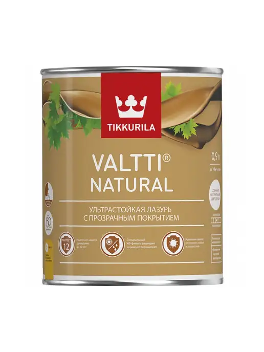 TIKKURILA Ультрастройкая лазурь Valtti Natural 0,9л бесцветный, 900 мл