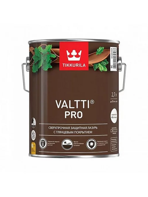 TIKKURILA Антисептик для дерева Valtti Pro 2,7л палисандр, 2,7 л