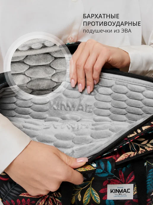 KINMAC Стильная сумка для ноутбука 15.6 дюймов женская, черный, фото 3