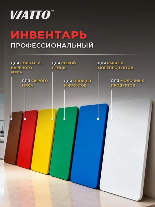 Viatto Доска разделочная 500х350х18мм, синяя, 500x350x18 мм, фото 3