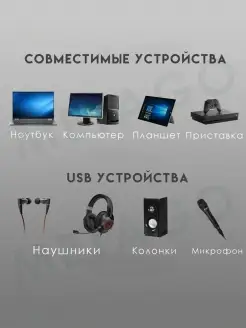 Внешняя звуковая карта/USB MetaGO. Цвет голубой. Вид 5.