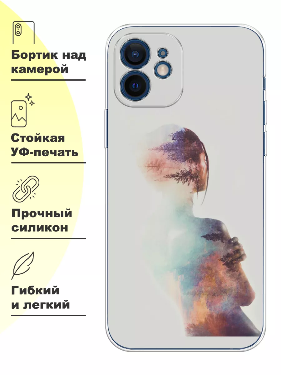 Чехол на iPhone 12 mini с рисунком WoooW Case 26335470 купить за 299 ₽ в  интернет-магазине Wildberries