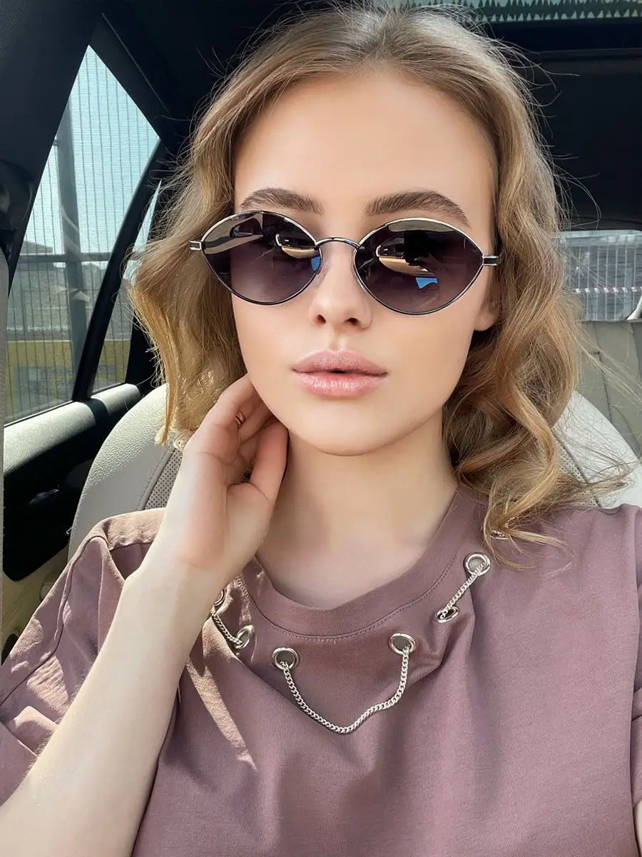 Солнцезащитные очки овальной формы черные Fashion Eyewear 26344993 купить в  интернет-магазине Wildberries