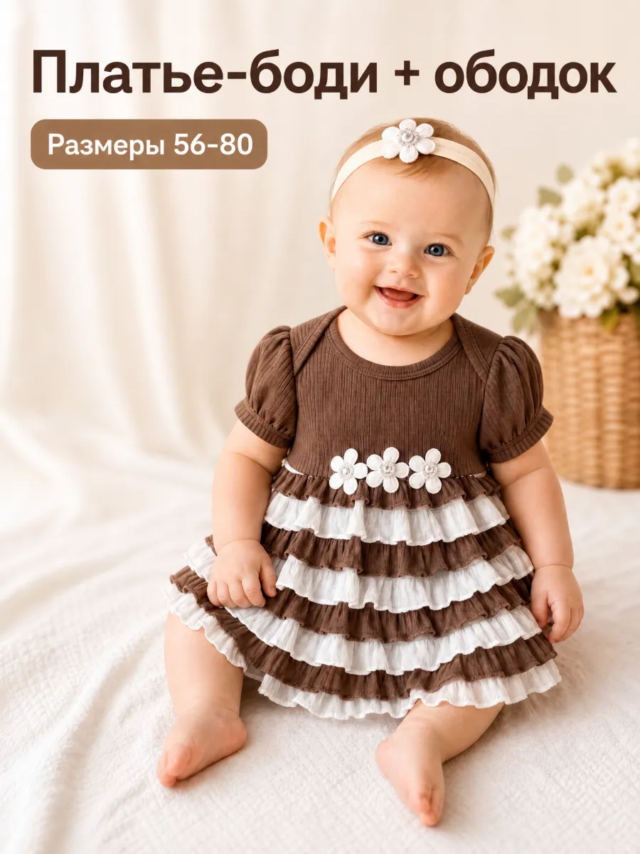 Боди-платье для новорожденных
