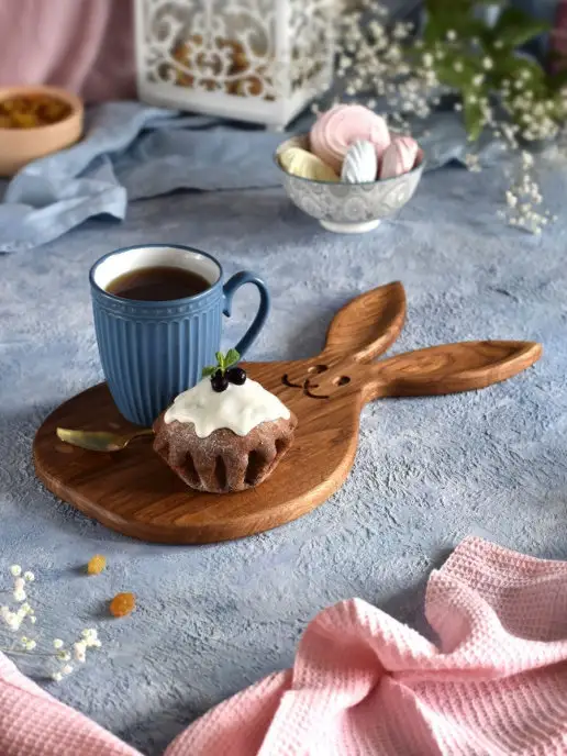 Standart wood Доска разделочная из дерева дубовая Заяц, коричневый, фото 2