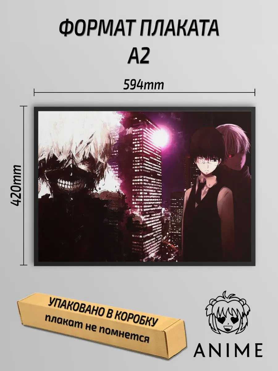 Постер токийский гуль Anime 26448145 купить за 395 ₽ в интернет-магазине  Wildberries