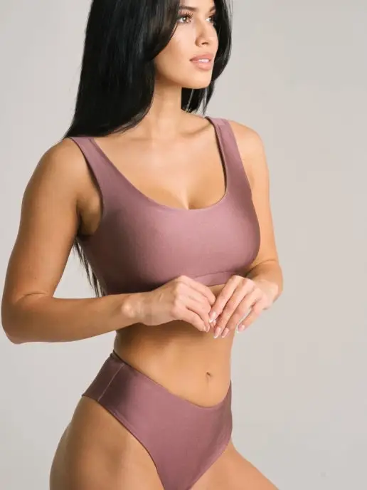 ENJOY ME Плавки трусы купальные бразильяна высокие, фиолетовый, фото 4