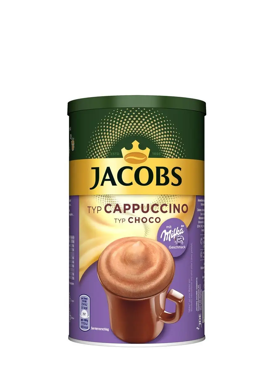 Кофейный напиток Якобс Капучино Милка шоколад / Jacobs mit Milka Choco  500гр (Нидерланды) Import 26509026 купить в интернет-магазине Wildberries