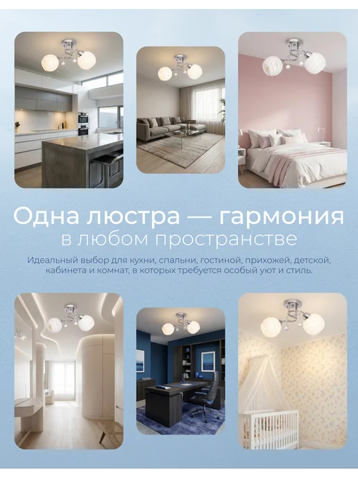 Pitch. Люстра потолочная на кухню для зала спальни и прихожей, вариант, фото 3