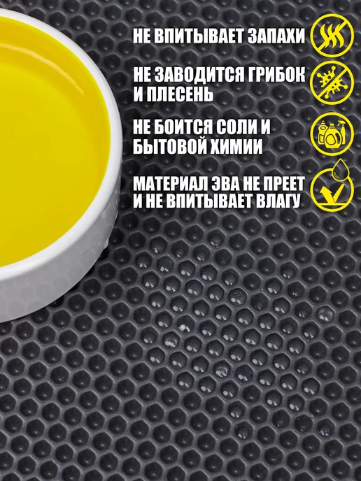 CellMat ЭВА коврик придверный в прихожую для обуви, черный, фото 2