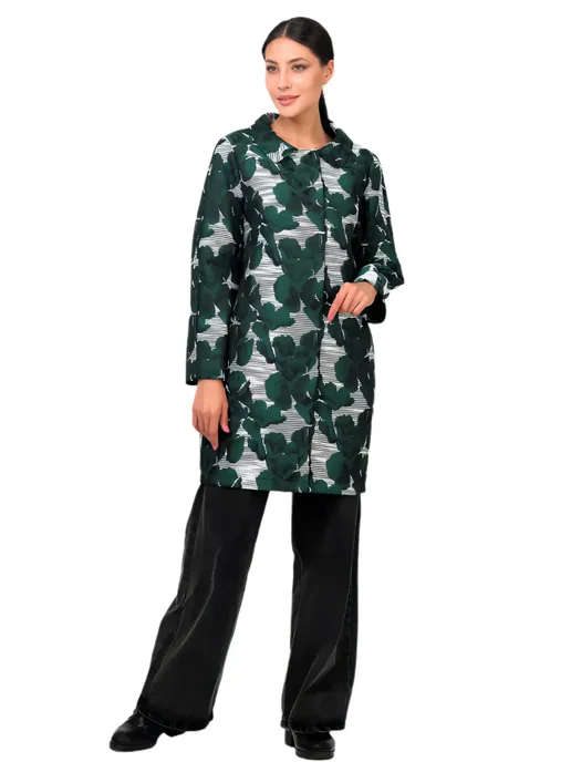 Bella collection Плащ укороченный весна, зеленый