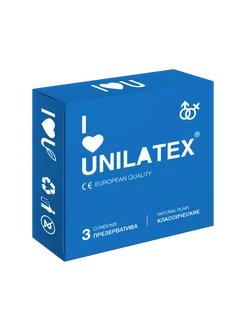 Презервативы Natural Plain 3 шт., классические. Unilatex 26581145 купить за 143 ₽ в интернет-магазине Wildberries