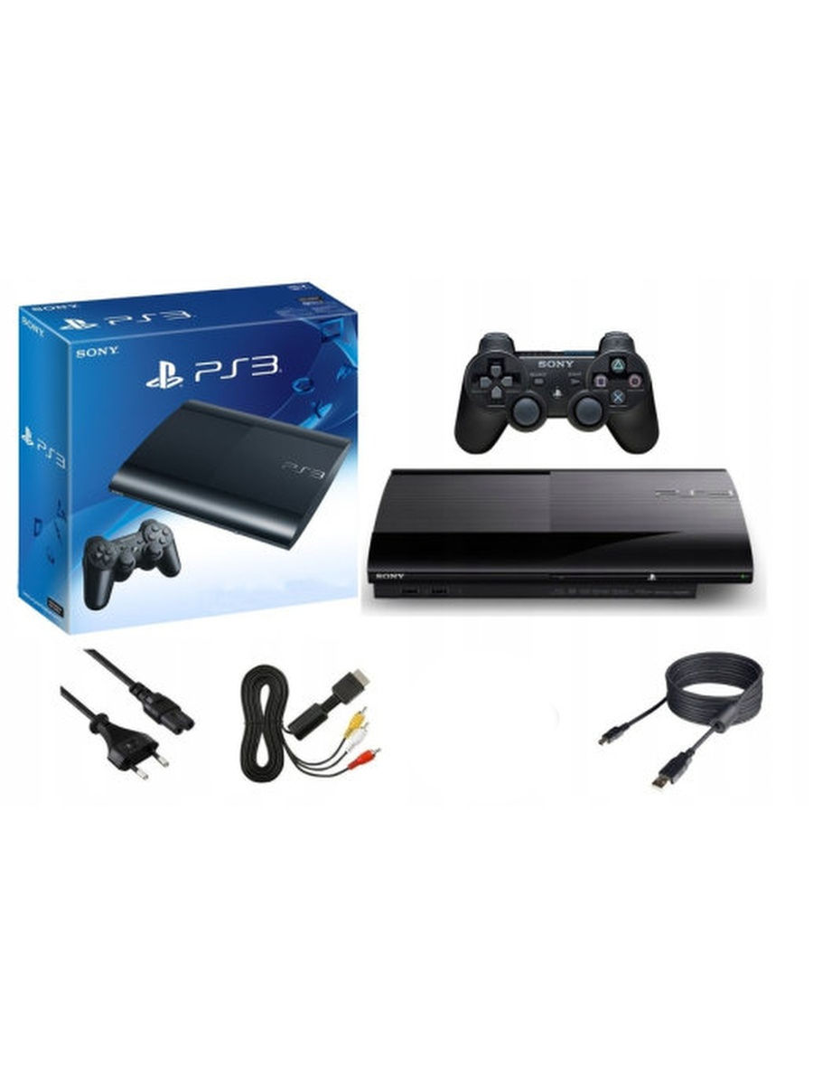 Игровая консоль Sony Playstation 3 Slim 500GB (PS3 Slim) Sony 26649371  купить в интернет-магазине Wildberries