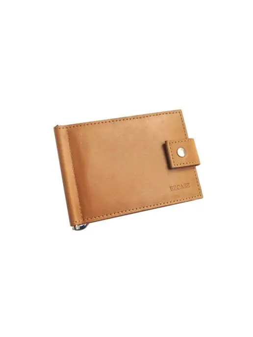 EZCASE Кожаный зажим для денег "Standart Pro" коричневый, желтый, песочный, фото 3