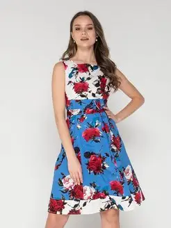 Платье летнее с принтом летнее женское миди VERA NOVA 26723378 купить за 594 ₽ в интернет‑магазине Wildberries