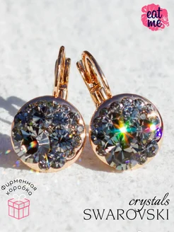 Крупные серьги с камнем swarovski eat_me 26725702 купить за 762 ₽ в интернет‑магазине Wildberries