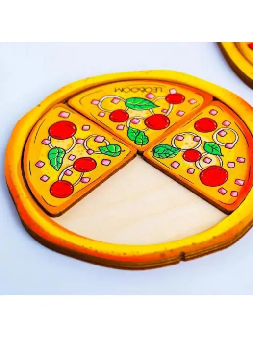 Smile-Decor Игровой набор "Пиццерия", математическая игра, рамка-вкладыш, вариант, фото 4