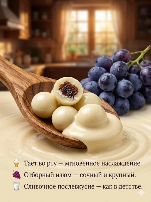 Сладости от Юрича Изюм в белом шоколаде, вариант, фото 3