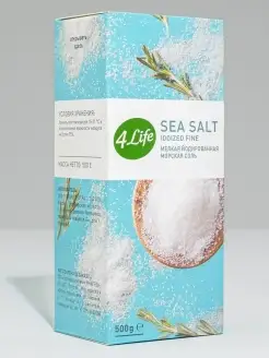 Йодированная морская соль мелкая 500 г 4Life 26822592 купить за 166 ₽ в интернет-магазине Wildberries