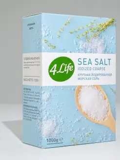Йодированная морская соль крупная 1000г 4Life 26826023 купить за 199 ₽ в интернет-магазине Wildberries