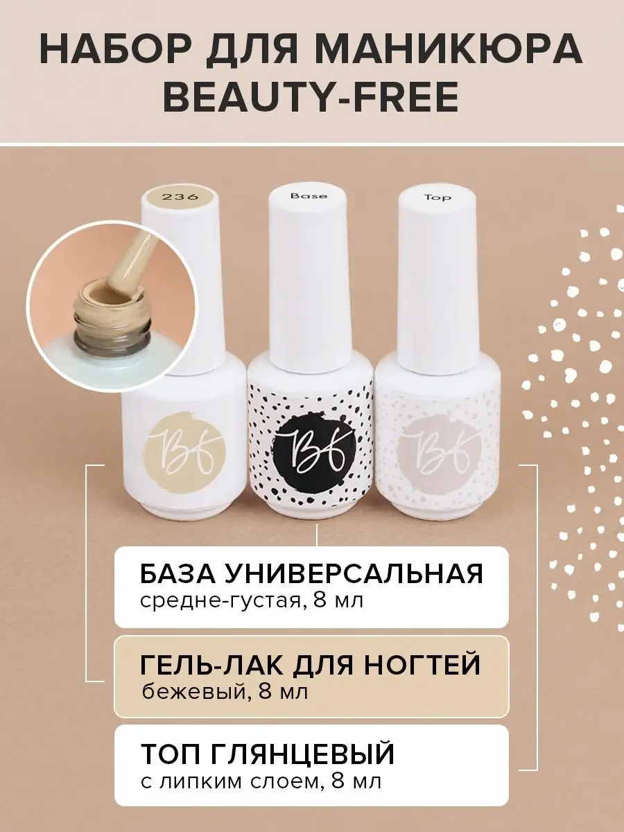 набор гель лаков для ногтей профессиональный для маникюра Beauty Free  26844818 купить за 295 ₽ в интернет-магазине Wildberries