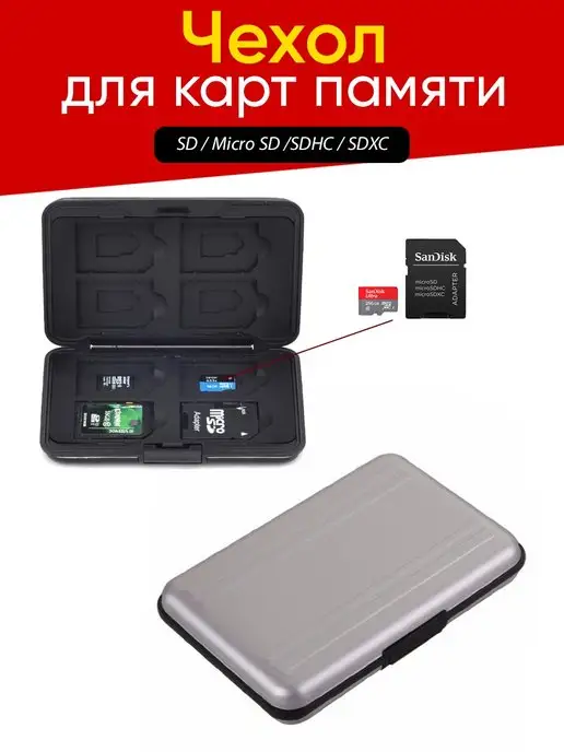 ActionCam Чехол для флешек и карт памяти SD