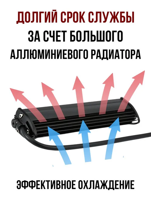 LEDNOVA Балка фара светодиодная 18w 18см 12в 24в тонкая LED ДХО мини, 18 Вт, фото 4