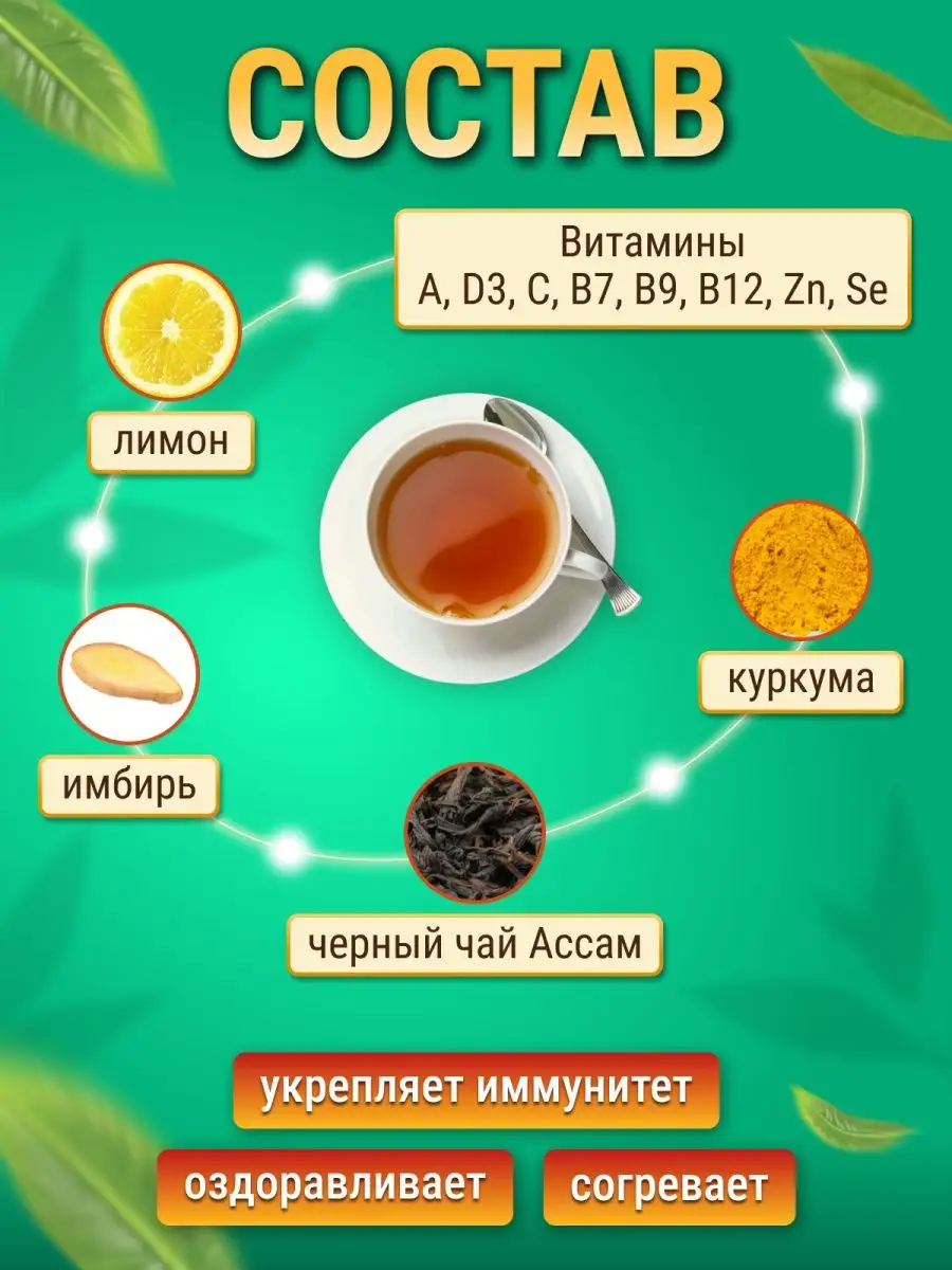 Чай с лимоном и имбирём