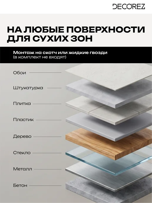 DECOREZ Стеновые панели, бежевый, фото 6