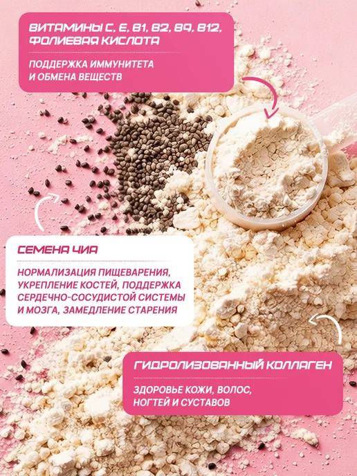 Ruslabnutrition Протеин женский для похудения FEMALE суперфуд 704г ваниль, 704 г, фото 8