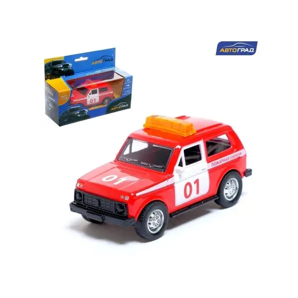 Машина металлическая "Пожарная охрана", инерционная, 1:43