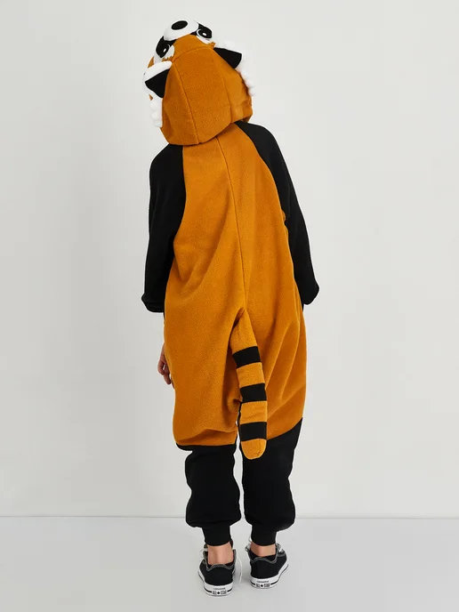 Кигуруми.ру Кигуруми детский Original костюм пижама Енот, черный, фото 4