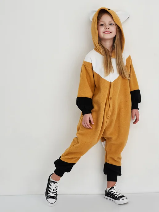 Кигуруми.ру Кигуруми детский Original пижама костюм Лиса, черный, фото 2