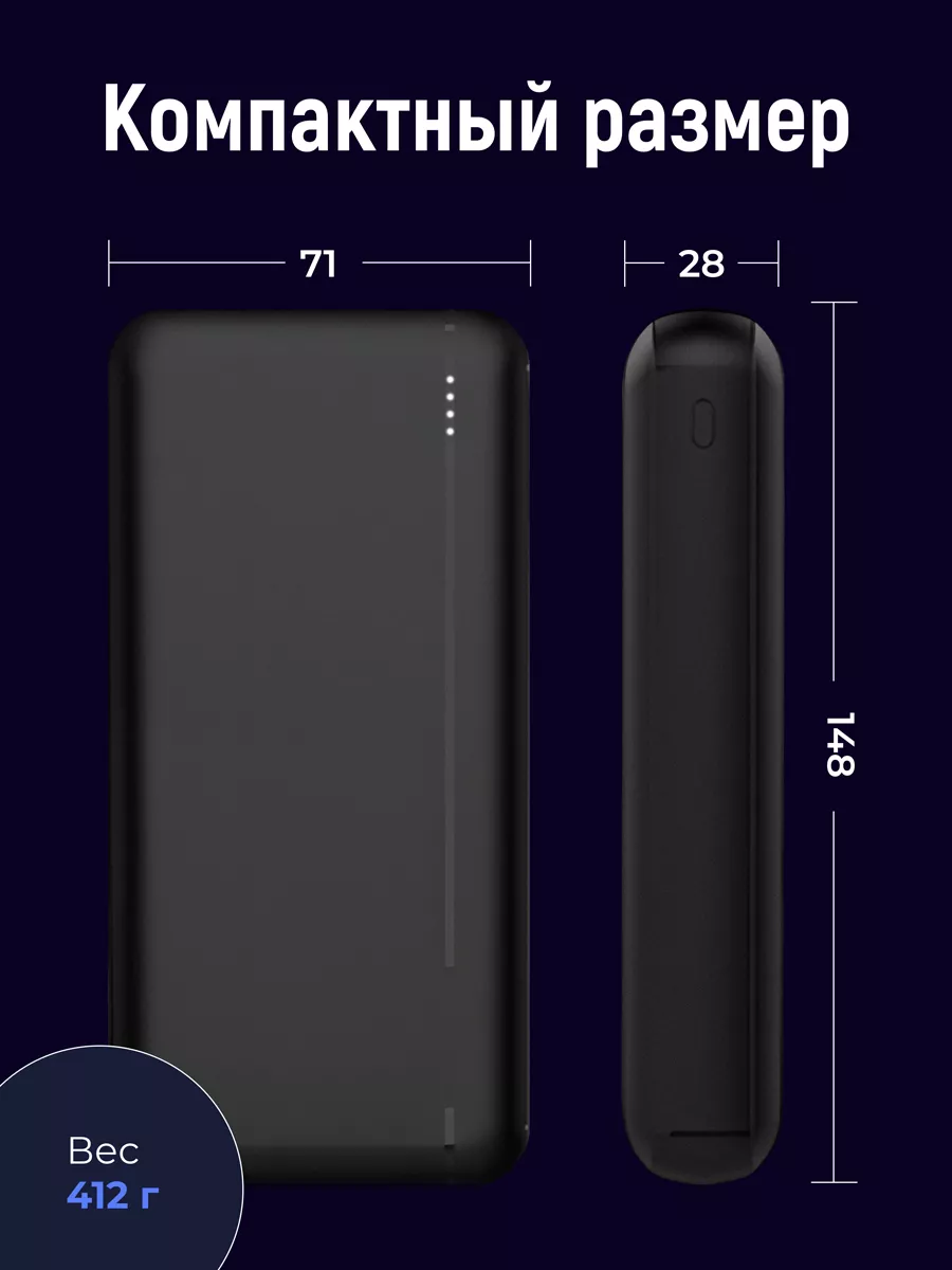 Внешний аккумулятор Business Series 20000 mAh Gurdini 26893625 купить за  992 ₽ в интернет-магазине Wildberries