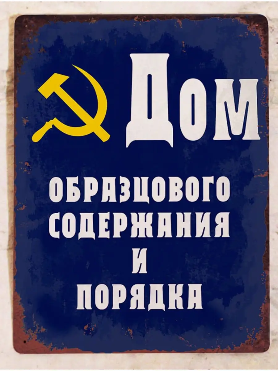 Табличка Дом образцового содержания, металл, 20х30 см Декоративная жесть  26936331 купить за 774 ₽ в интернет-магазине Wildberries