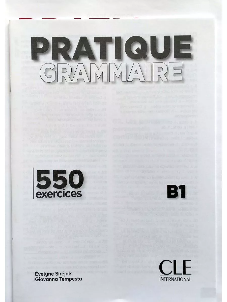 Pratique Grammaire B1 550 учебник с ответами французский Cle International  26950415 купить за 1 943 ₽ в интернет-магазине Wildberries