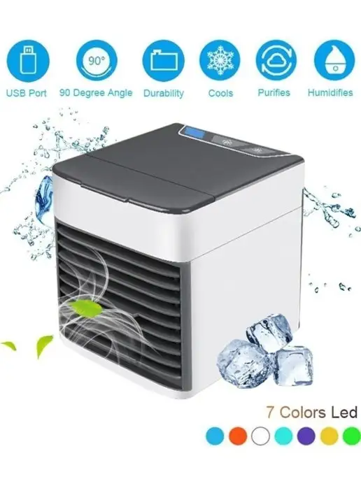 Мини кондиционер Arctic Air ULTRA /Арктика ROVUS Комнатный мини кондиционер для авто комнаты дома квартиры, белый, фото 4