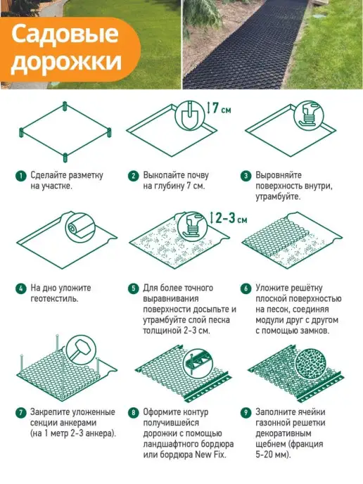 Standartpark Газонная решетка черная Hexarm, черный, фото 7