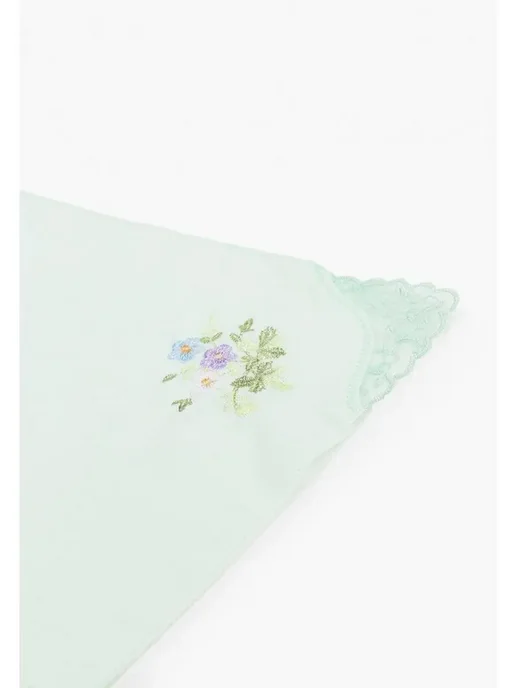 Pastel_lux Платок носовой 1 шт 28х28 см хлопок с кружевом многоразовый, 28x28 см, 1 шт, фото 2