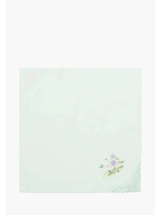 Pastel_lux Платок носовой 1 шт 28х28 см хлопок с кружевом многоразовый, 28x28 см, 1 шт, фото 3