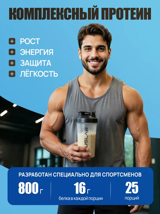 Ruslabnutrition Протеин для набора мышечной массы и похудения MEGA дыня, вариант, фото 2