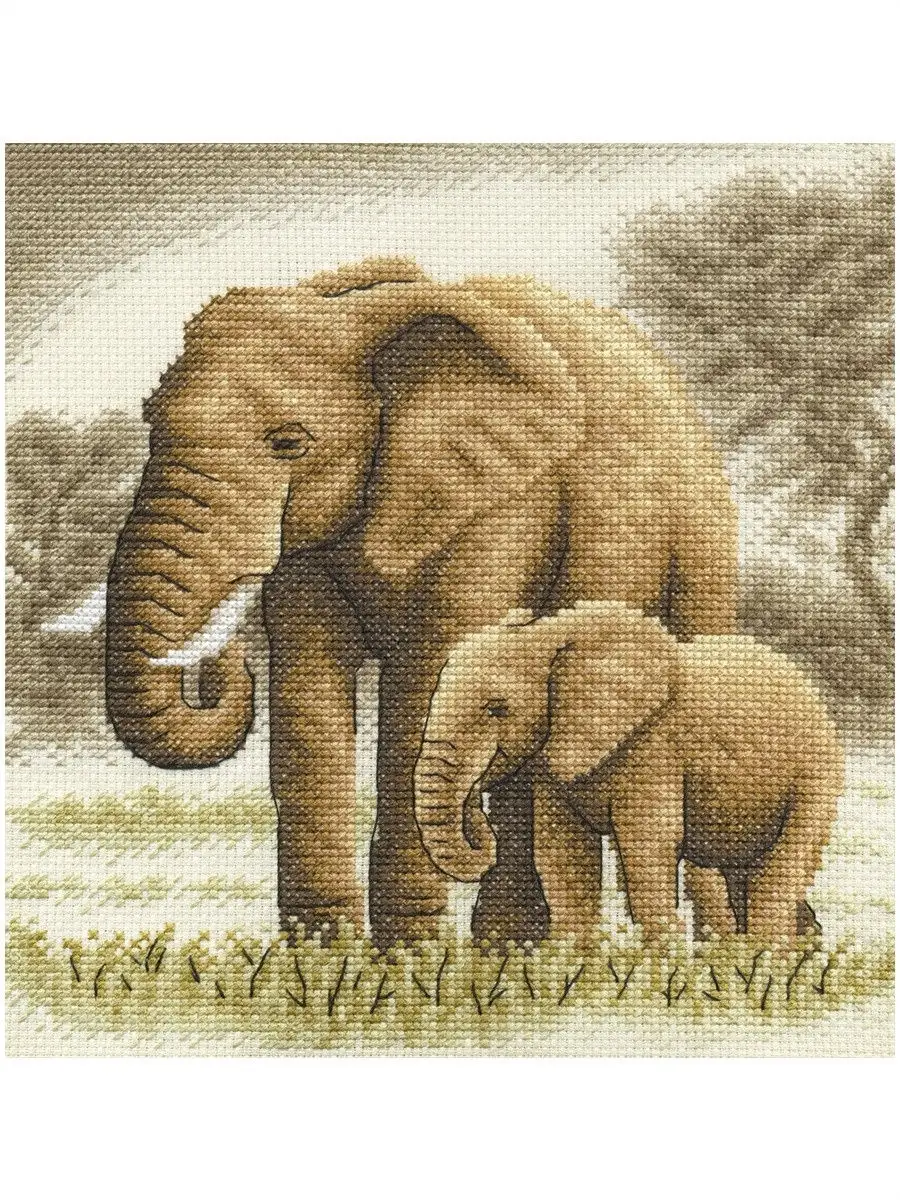 Наборы для вышивания крестом слоны