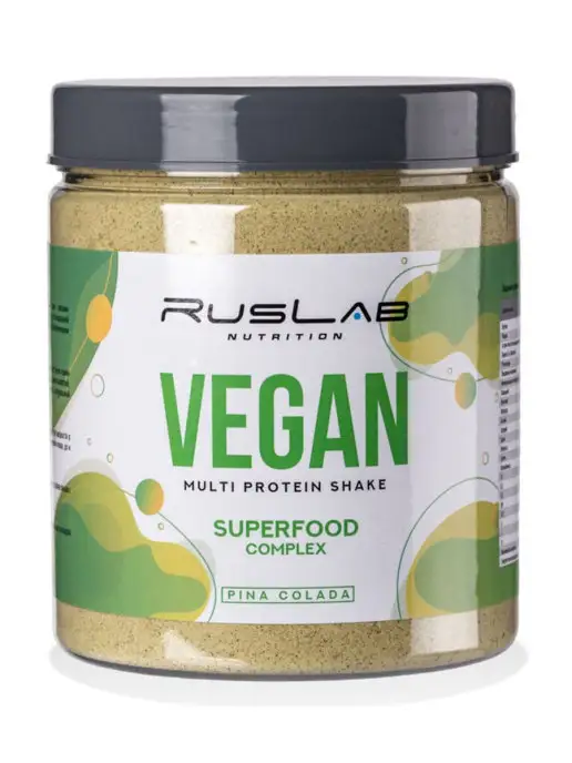 Ruslabnutrition Протеин вегетарианский растительный VEGAN PROTEIN 416г кокос, 704 г